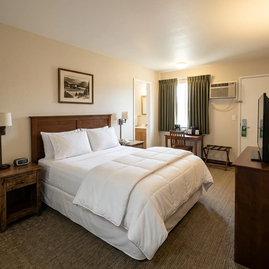 Classic American Roadside Motel Room
